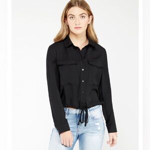 KISMET long sleeve black blouse Size Medium New with Tags